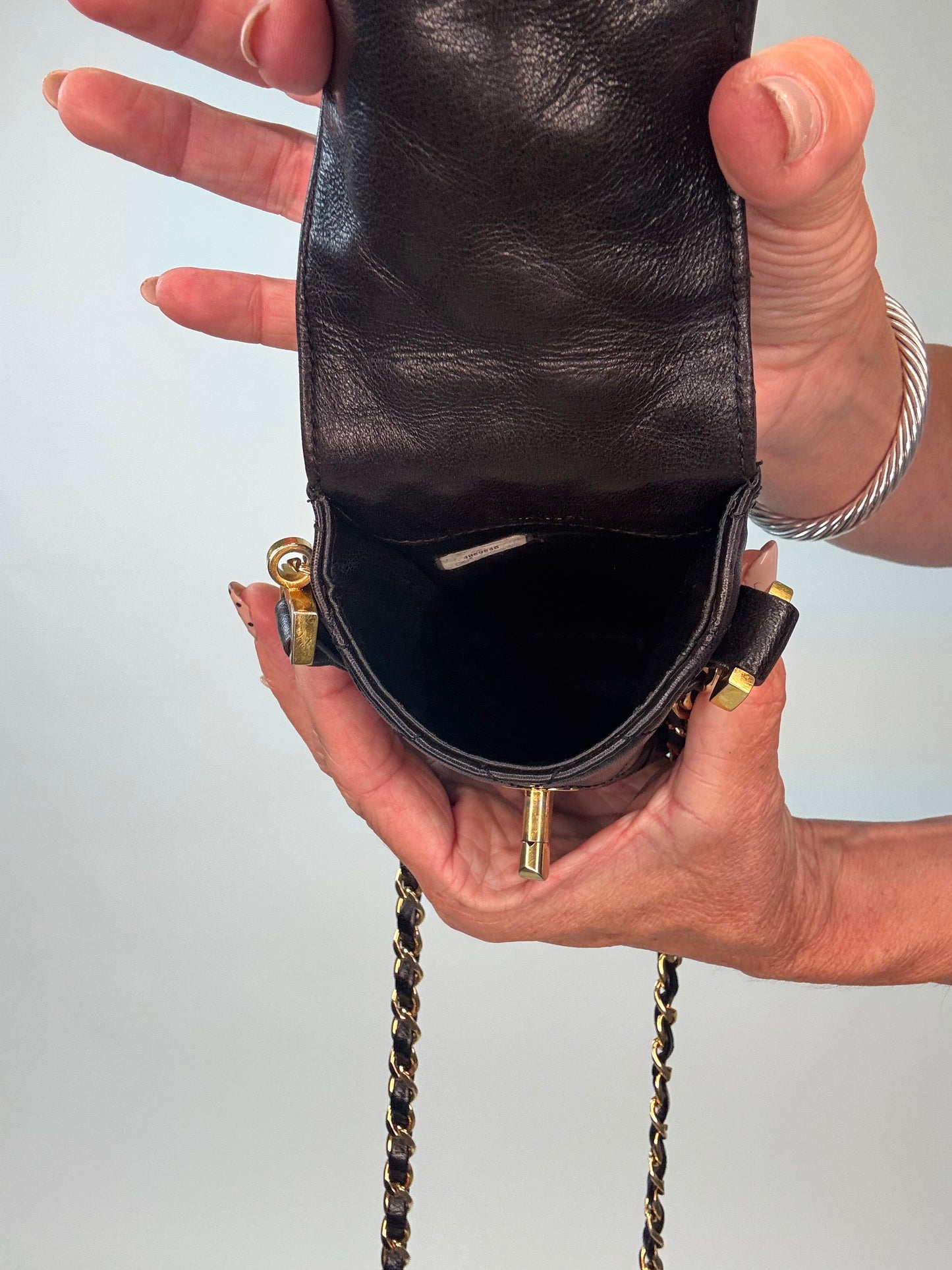 Chanel Vintage Quilted Phone Holder Crossbody