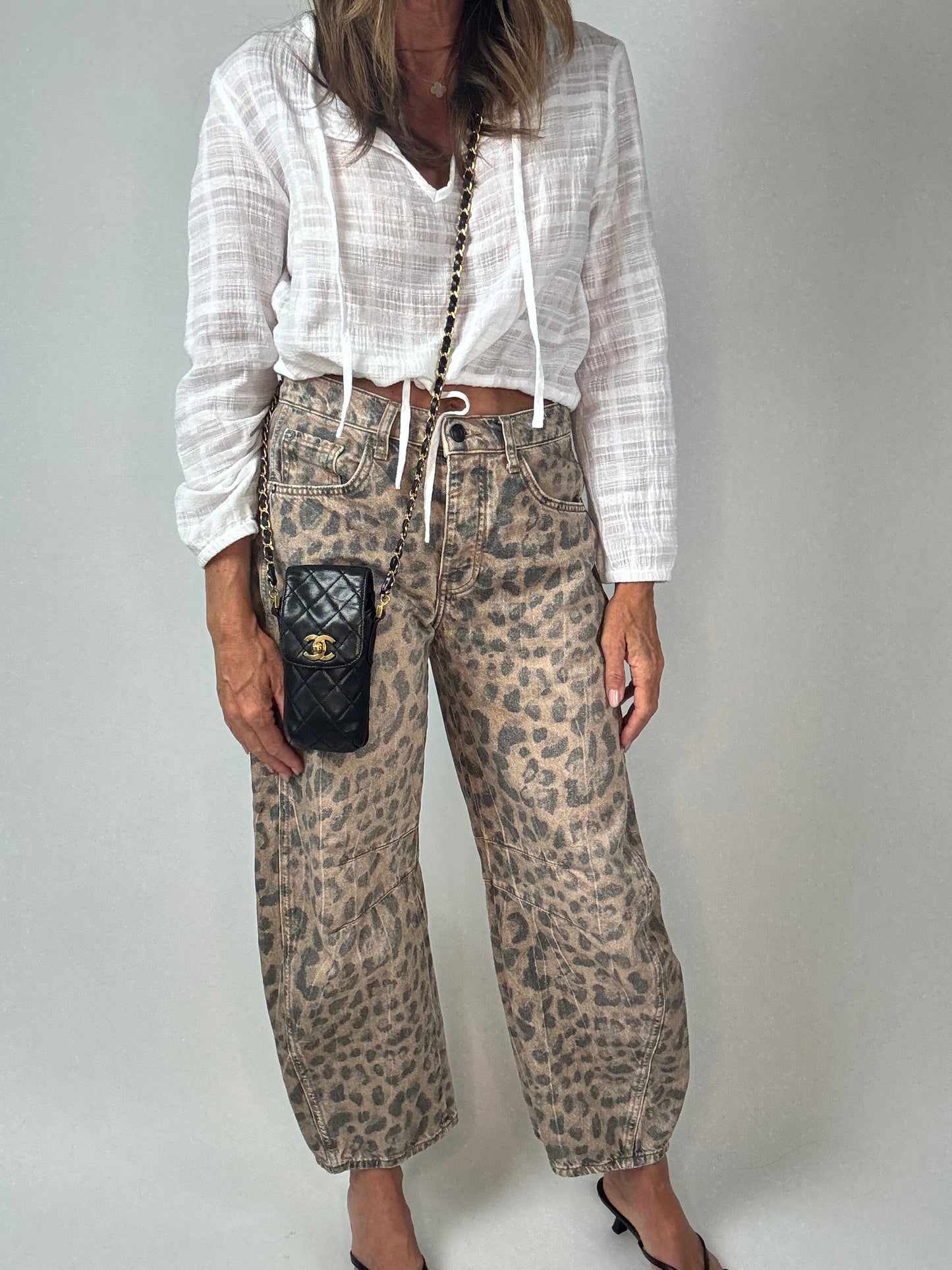 Chanel Vintage Quilted Phone Holder Crossbody