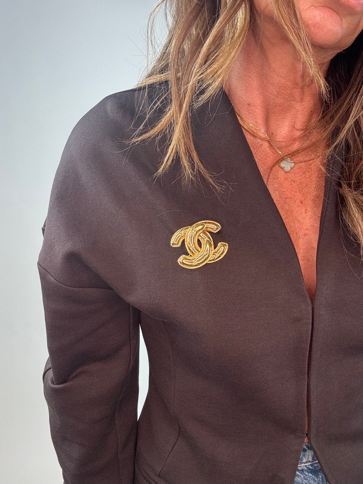 Chanel Vintage Quilted Brooch