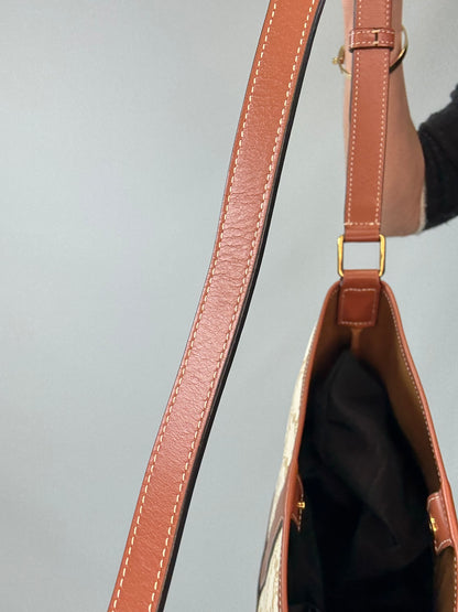 The Celine Triomphe Small Canvas Bucket Bag