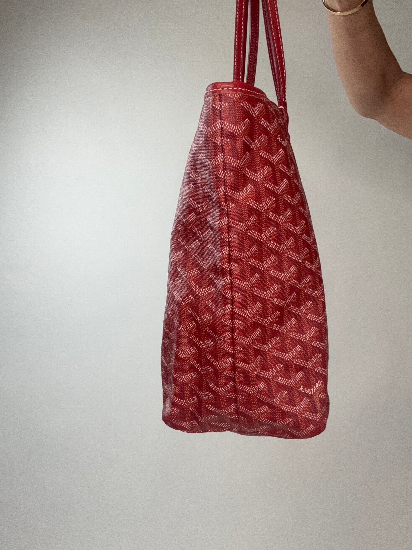 Goyard St Louis PM Red With Pouch