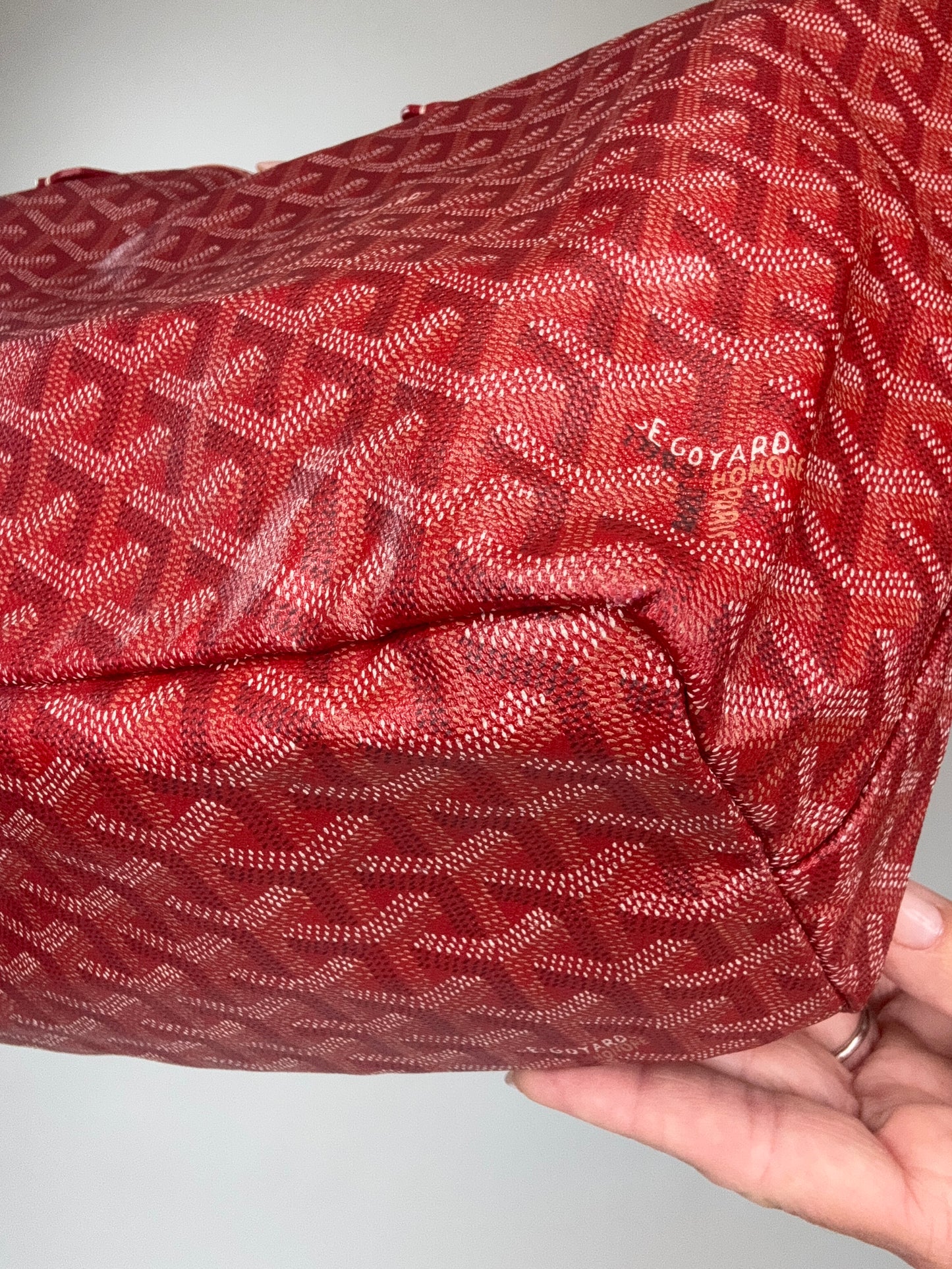 Goyard St Louis PM Red With Pouch