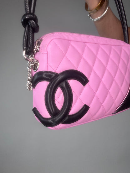 Chanel Cambon Pink Black  Pochette