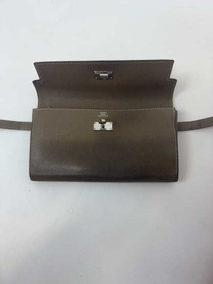 Hermès Long Kelly Wallet Etoupe Veau Epsom