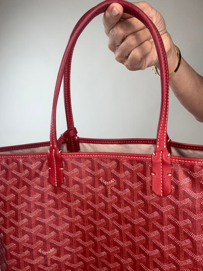 Goyard St Louis PM Red With Pouch