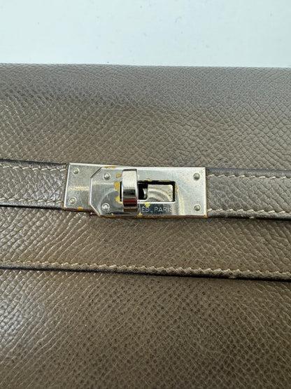 Hermès Long Kelly Wallet Etoupe Veau Epsom