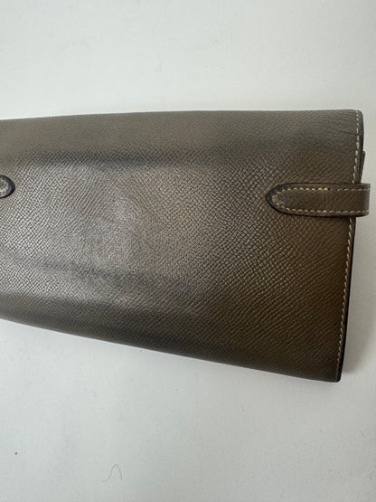 Hermès Long Kelly Wallet Etoupe Veau Epsom