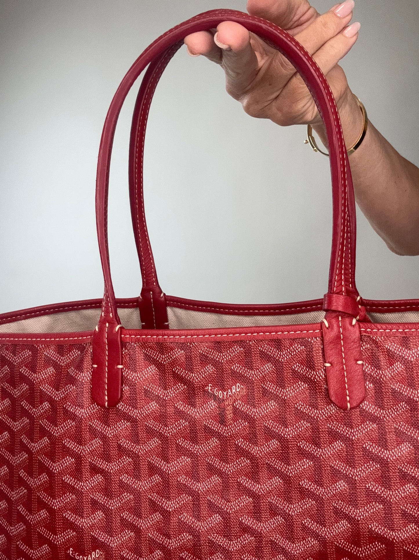 Goyard St Louis PM Red With Pouch
