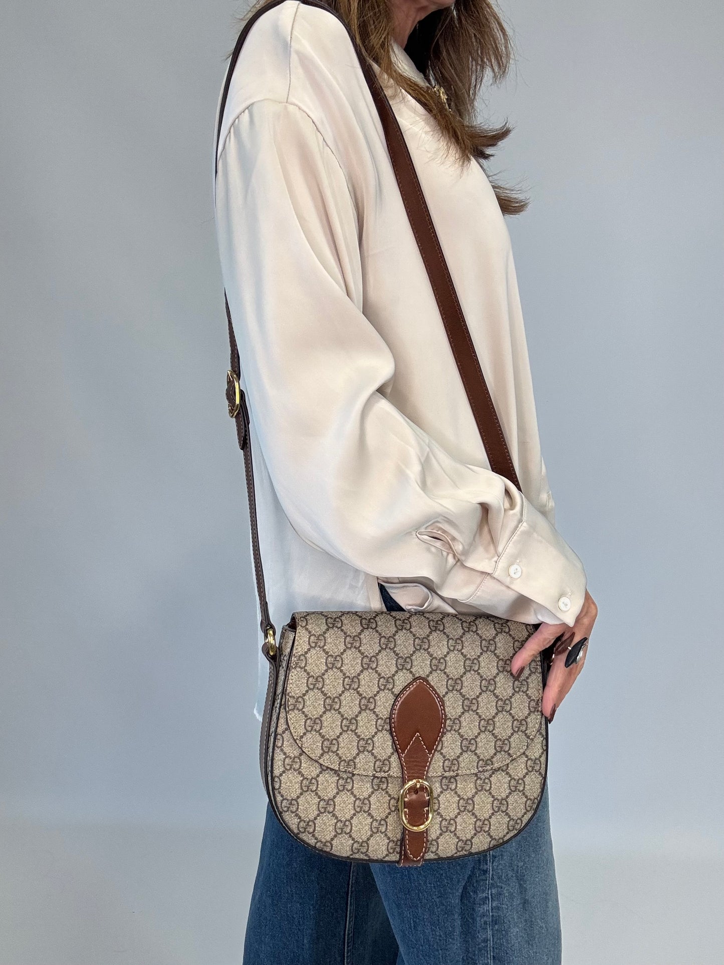 Gucci GG Supreme Saddle Bag