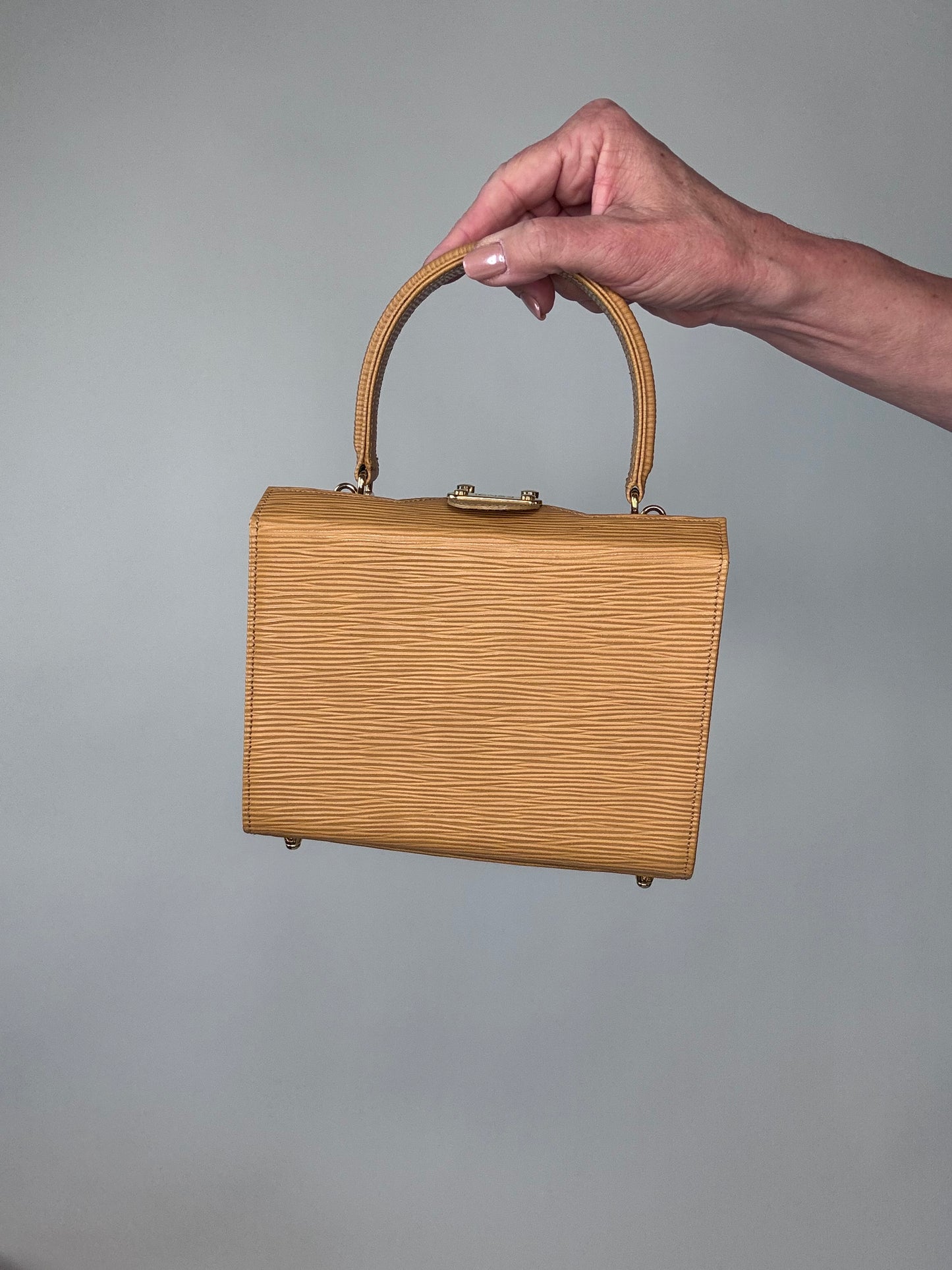 Fendi EpI Leather Yellow  Two Way Vanity Bag