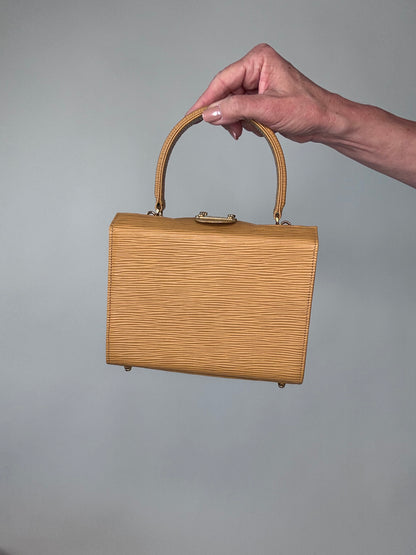 Fendi EpI Leather Yellow  Two Way Vanity Bag