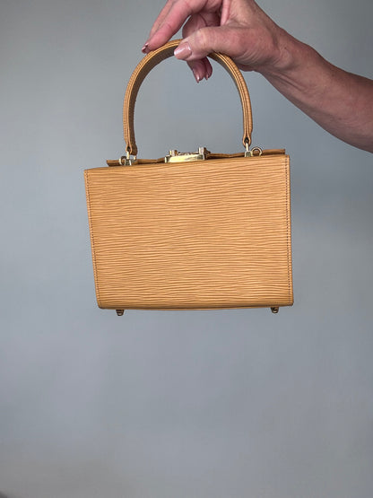 Fendi EpI Leather Yellow  Two Way Vanity Bag