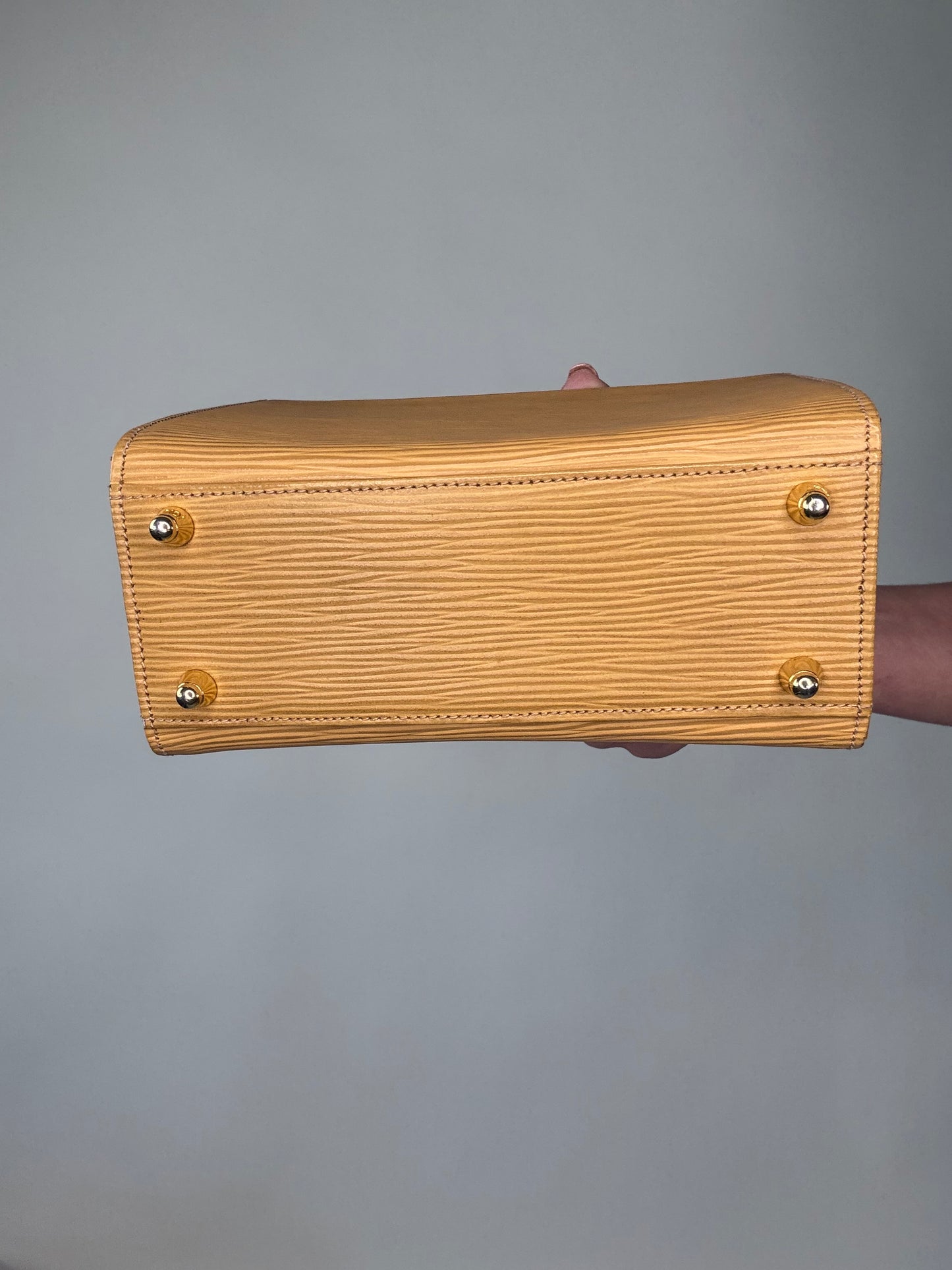 Fendi EpI Leather Yellow  Two Way Vanity Bag