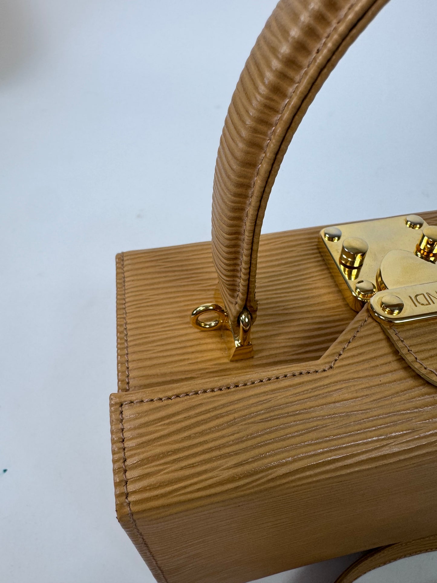 Fendi EpI Leather Yellow  Two Way Vanity Bag