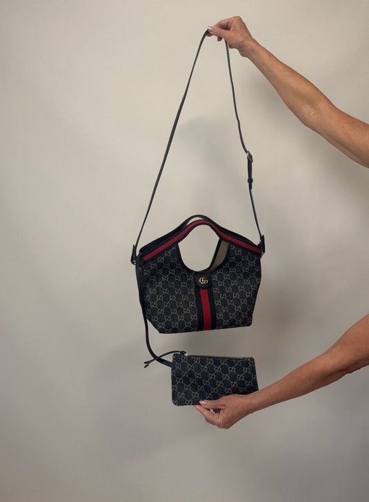 Gucci Giglio Small Tote- Denim