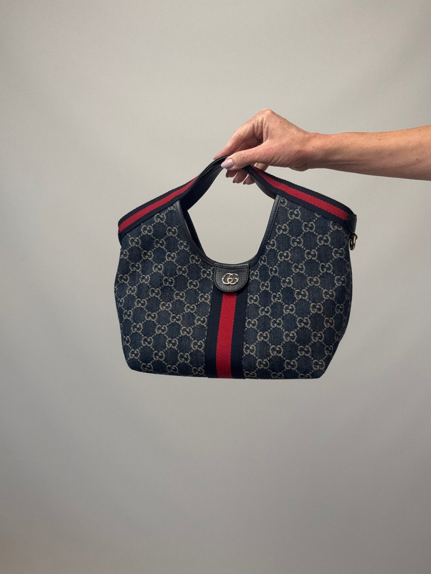 Gucci Giglio Small Tote- Denim