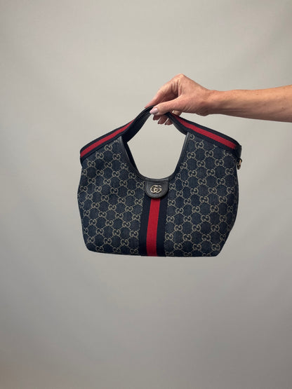 Gucci Giglio Small Tote- Denim