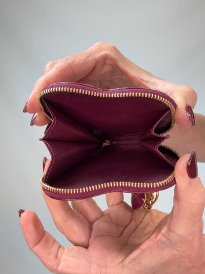 Louis Vuitton Vernis Heart Coin Pouch Bag Charm