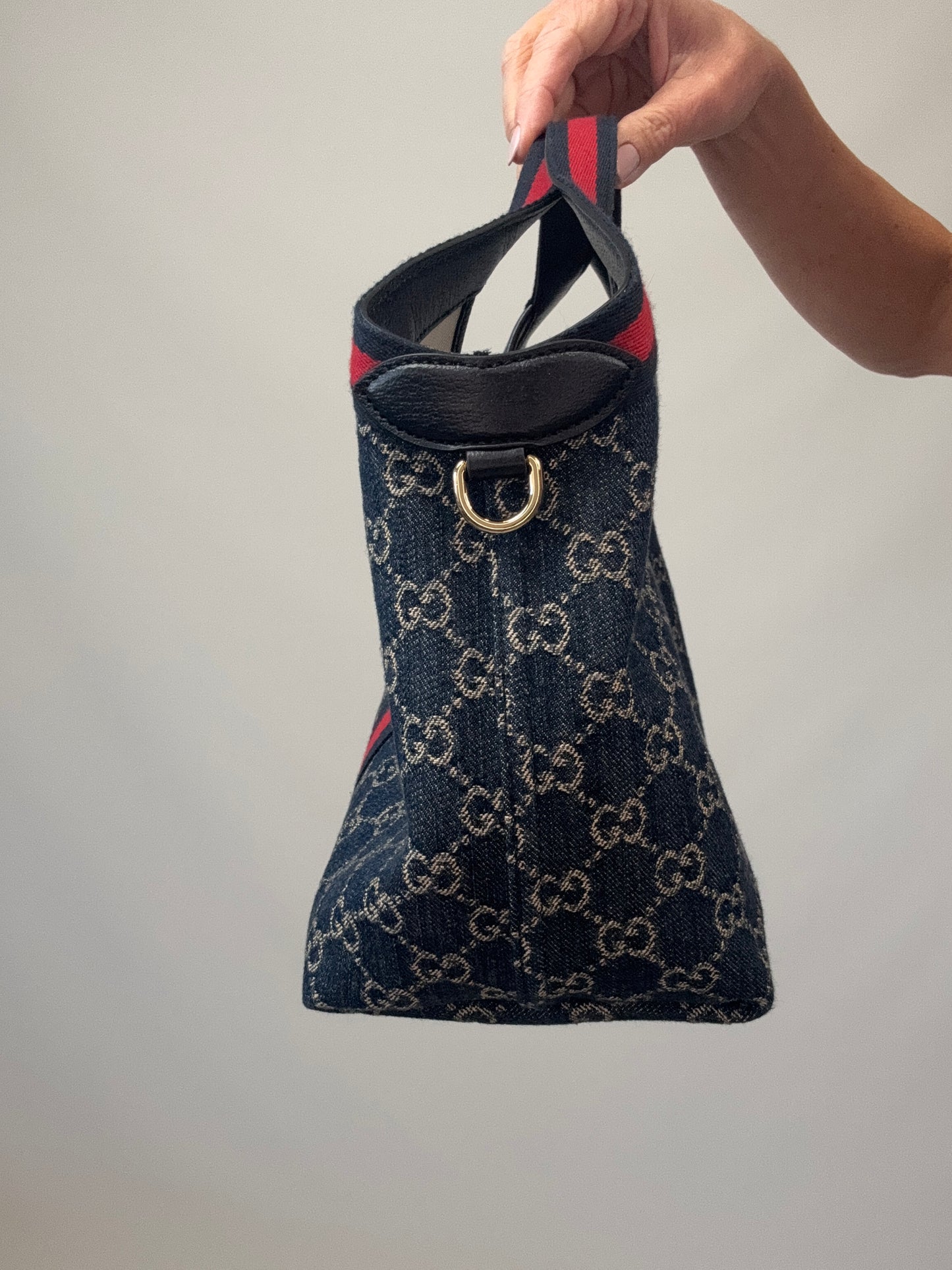 Gucci Giglio Small Tote- Denim