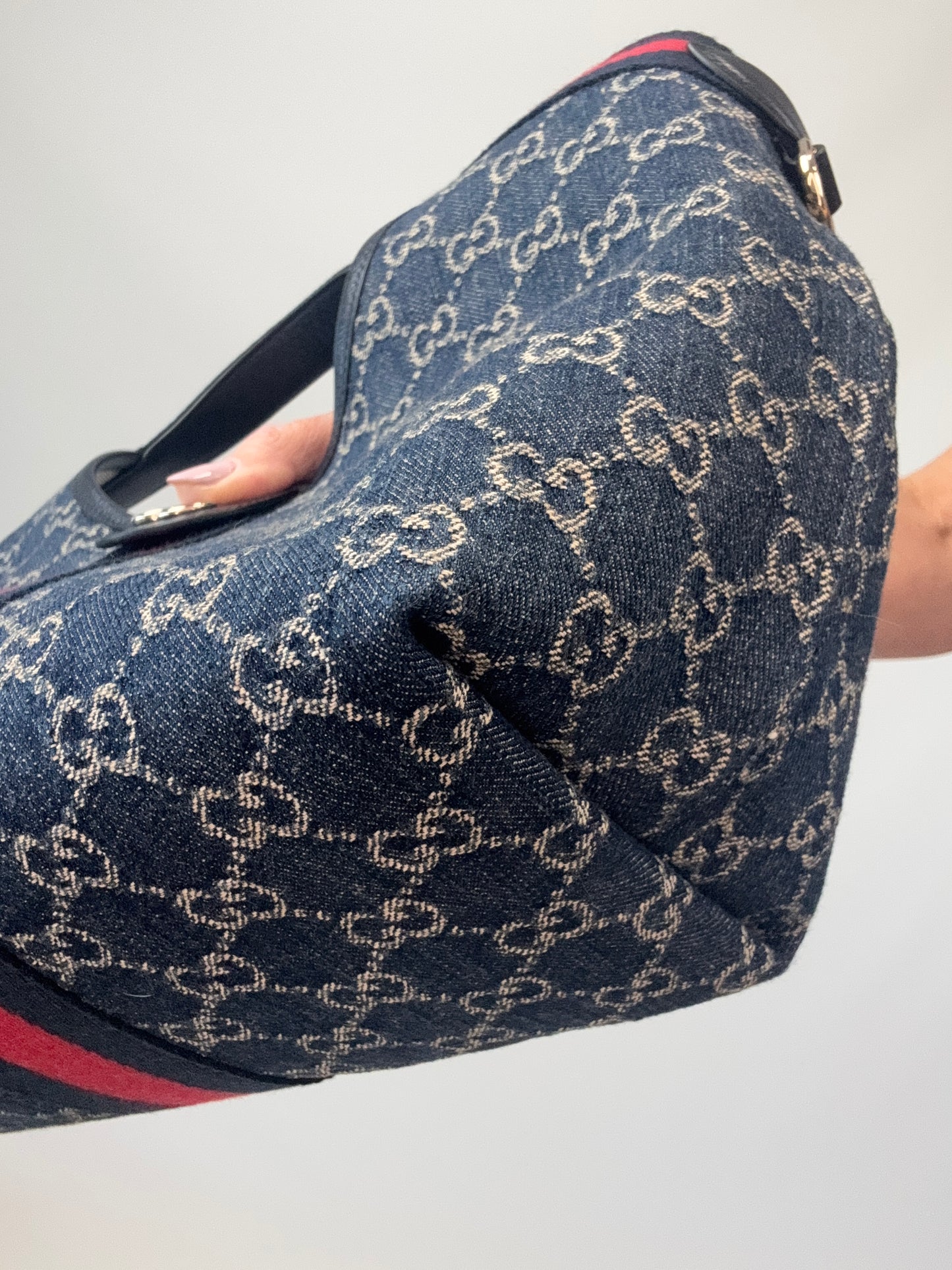 Gucci Giglio Small Tote- Denim