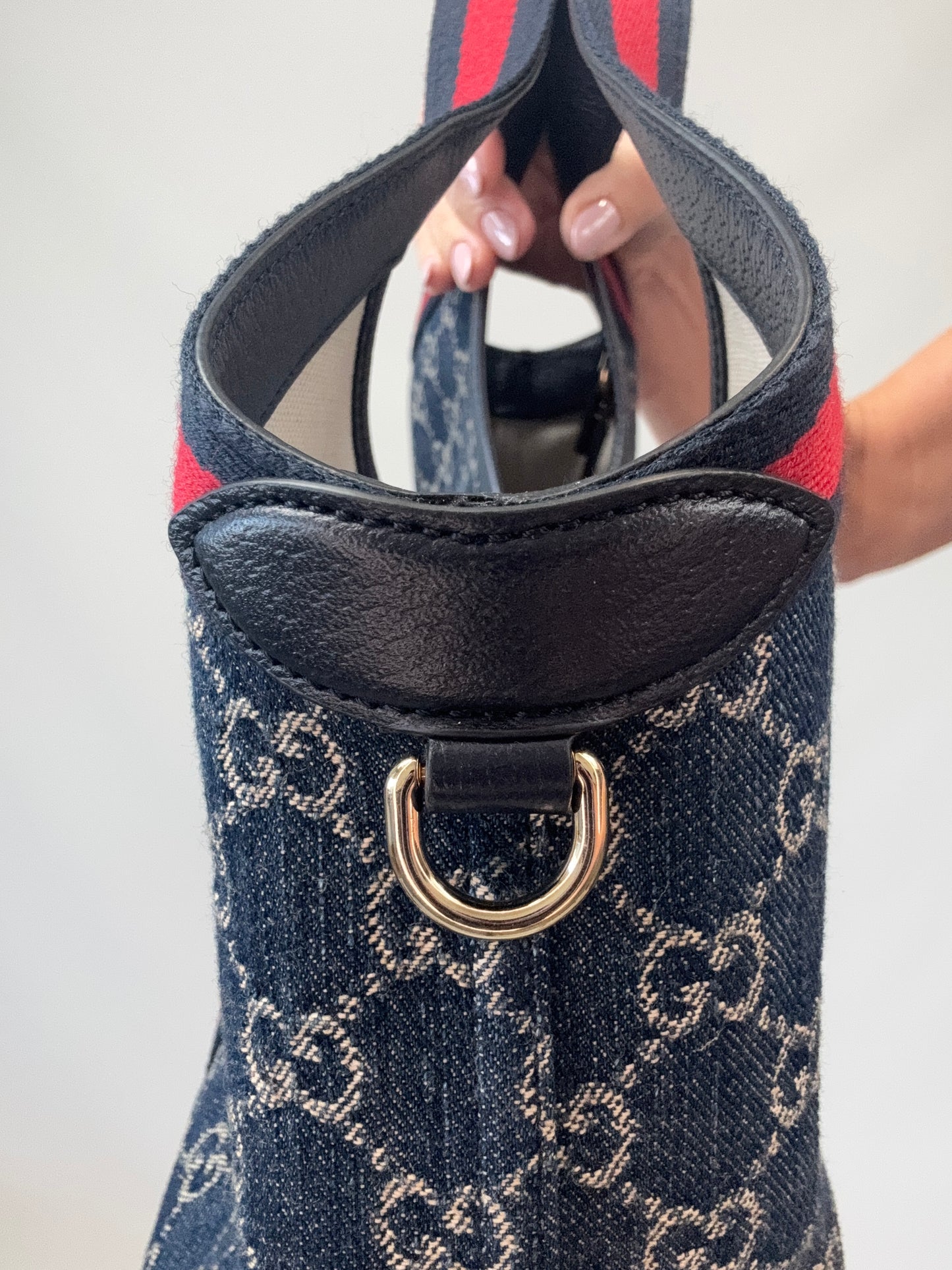 Gucci Giglio Small Tote- Denim