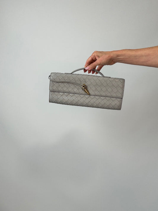 Bottega Veneta Andiamo Clutch - Grey