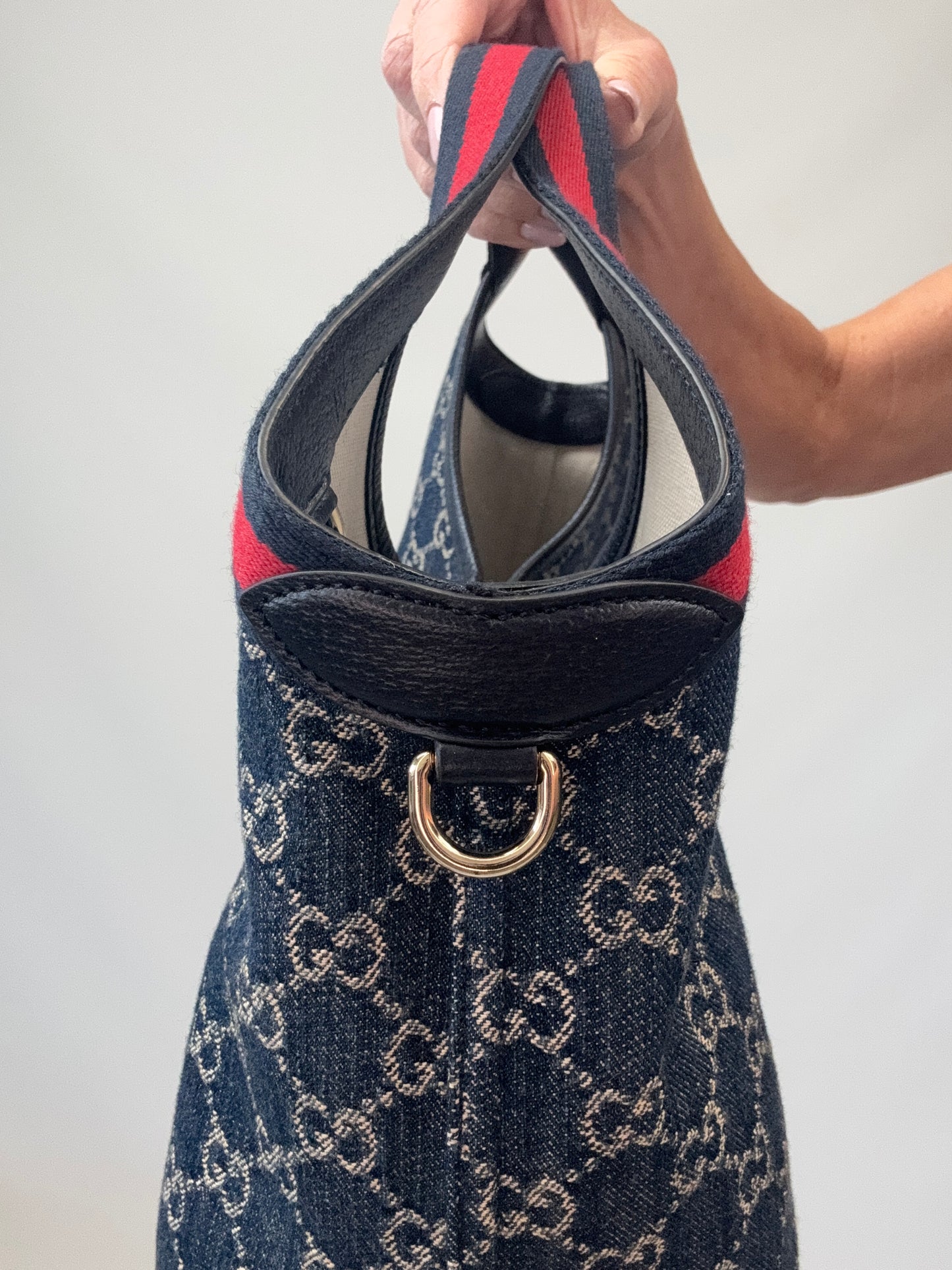Gucci Giglio Small Tote- Denim