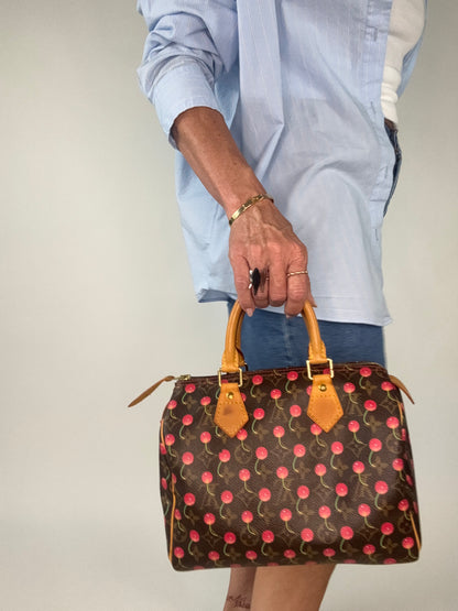 Louis Vuitton Takashi Murakami Cherry Speedy 25