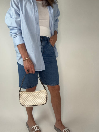 Celine Macadam White Triomphe Pochette