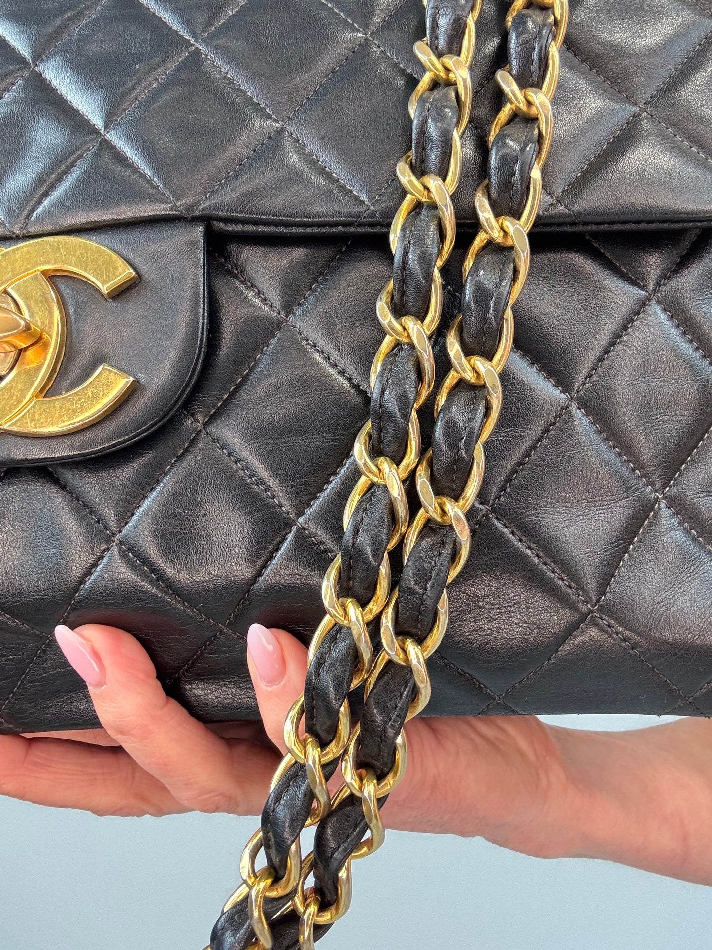 Chanel Vintager Lambskin Jumbo Flap