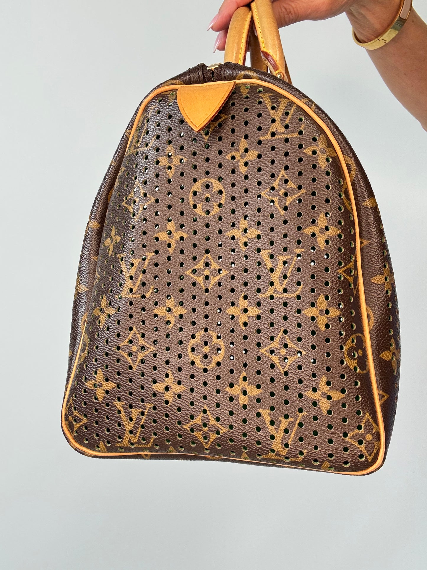 Louis Vuitton Limited Edition Monogram Perforated Speedy 30 — Green — 2006