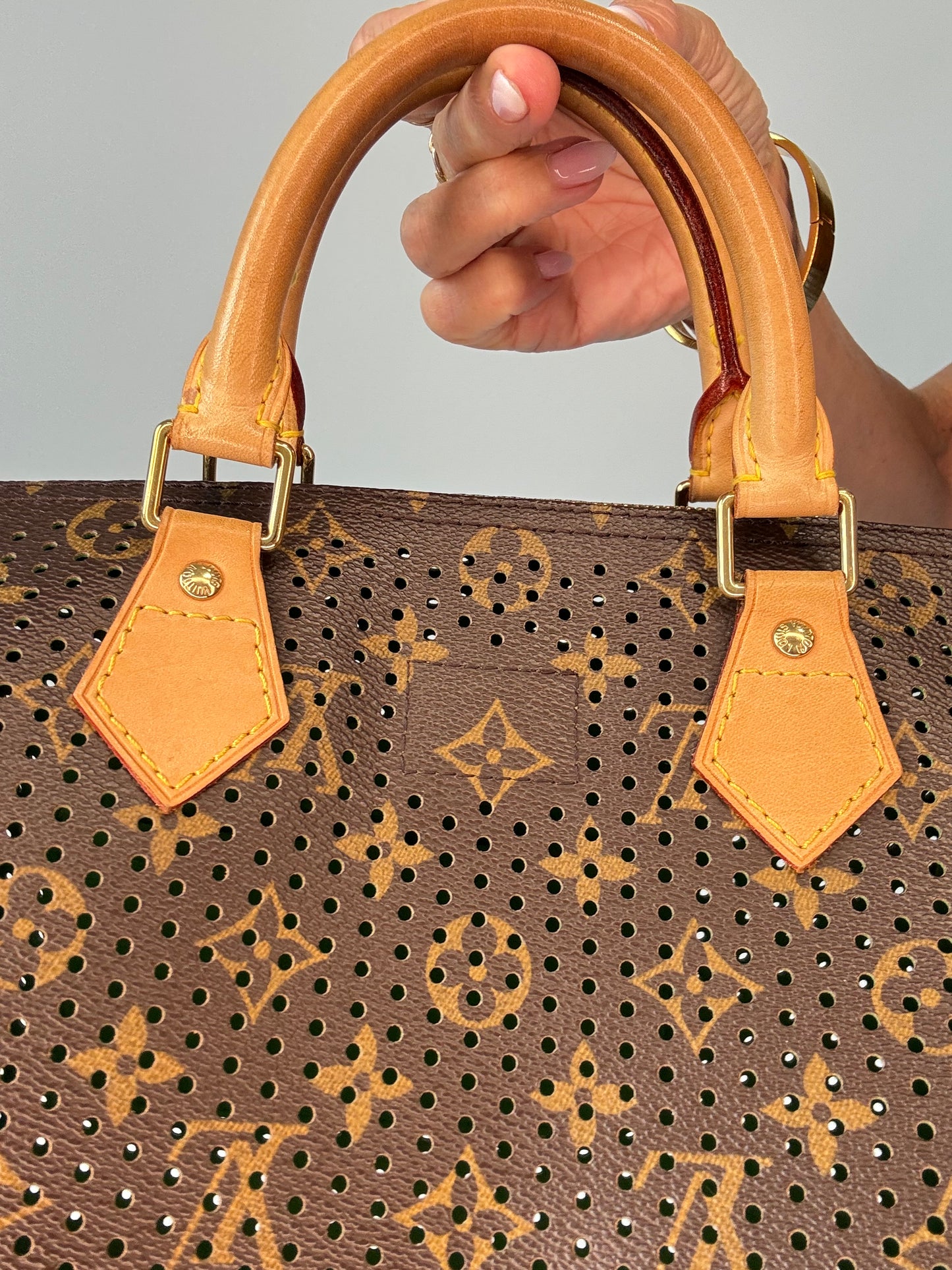 Louis Vuitton Limited Edition Monogram Perforated Speedy 30 — Green — 2006