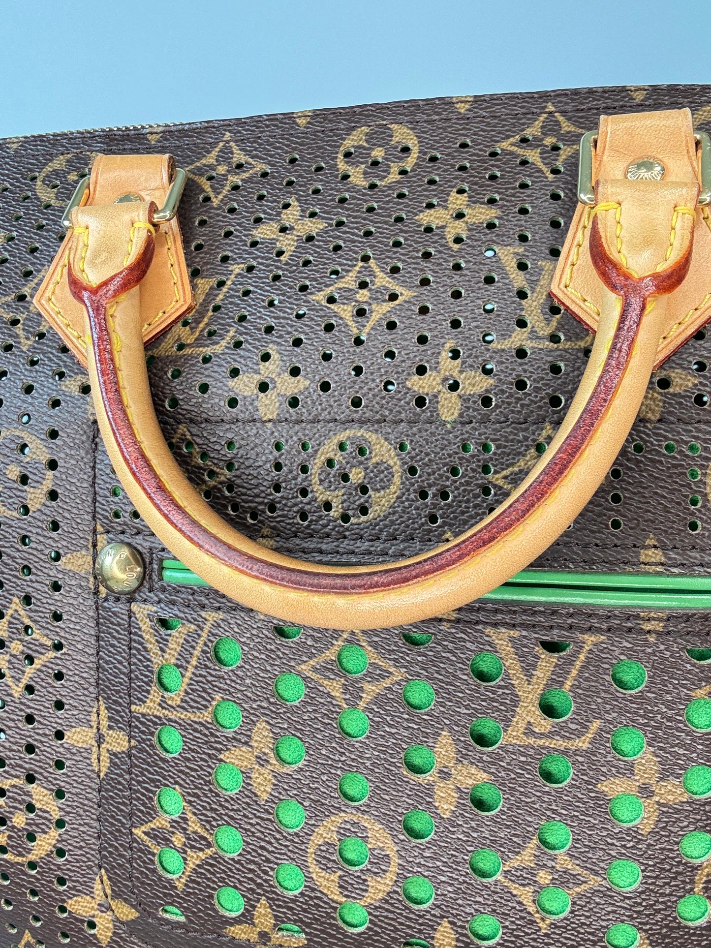 Louis Vuitton Limited Edition Monogram Perforated Speedy 30 — Green — 2006