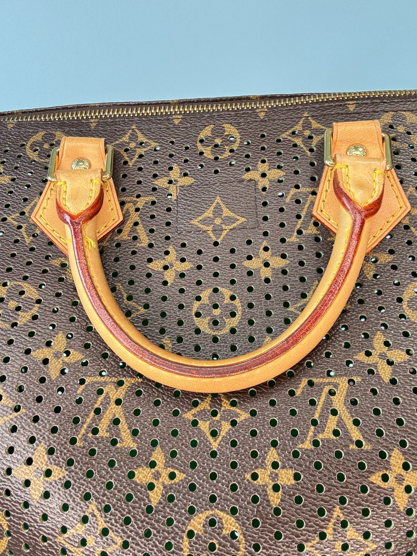 Louis Vuitton Limited Edition Monogram Perforated Speedy 30 — Green — 2006