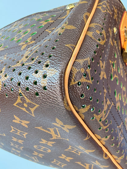 Louis Vuitton Limited Edition Monogram Perforated Speedy 30 — Green — 2006