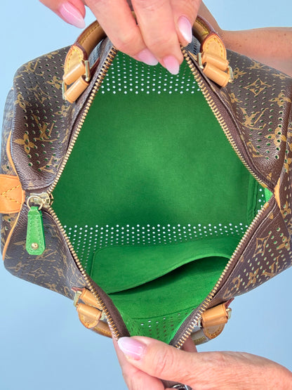 Louis Vuitton Limited Edition Monogram Perforated Speedy 30 — Green — 2006