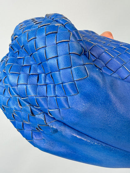 Bottega Veneta Small Campana Intrecciato Hobo — Royal Blue
