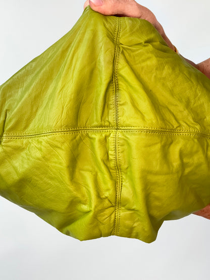 Bottega Veneta Green Intrecciato Aquilone Trimmed Hobo