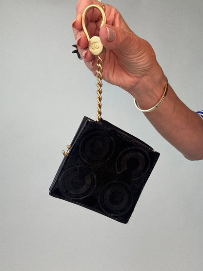 Chanel CoCo Pony Hair Key/ Bag Chaim Black