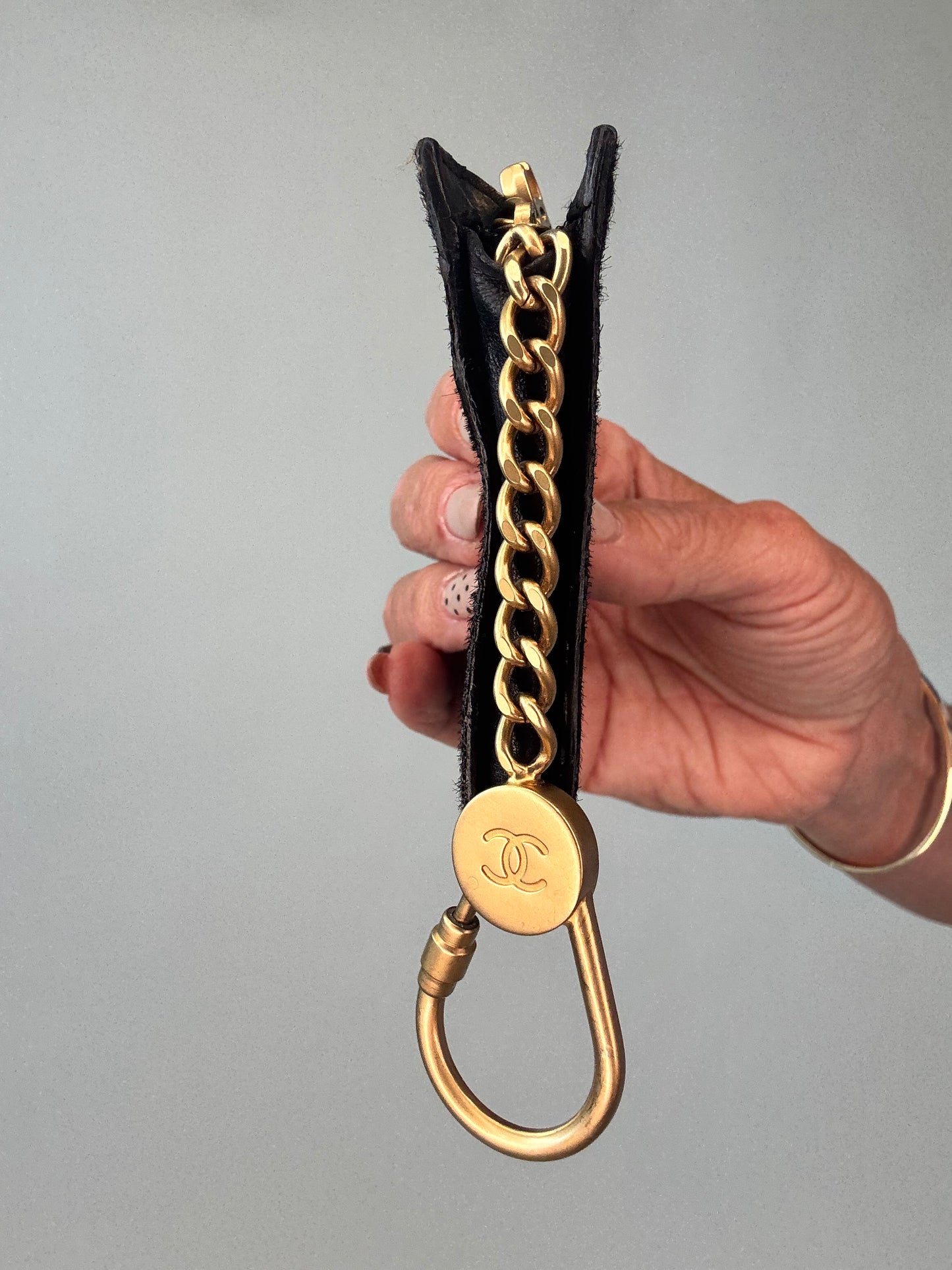 Chanel CoCo Pony Hair Key/ Bag Chaim Black