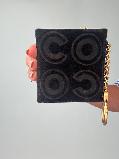 Chanel CoCo Pony Hair Key/ Bag Chaim Black