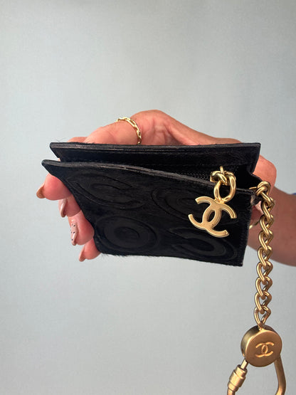 Chanel CoCo Pony Hair Key/ Bag Chaim Black