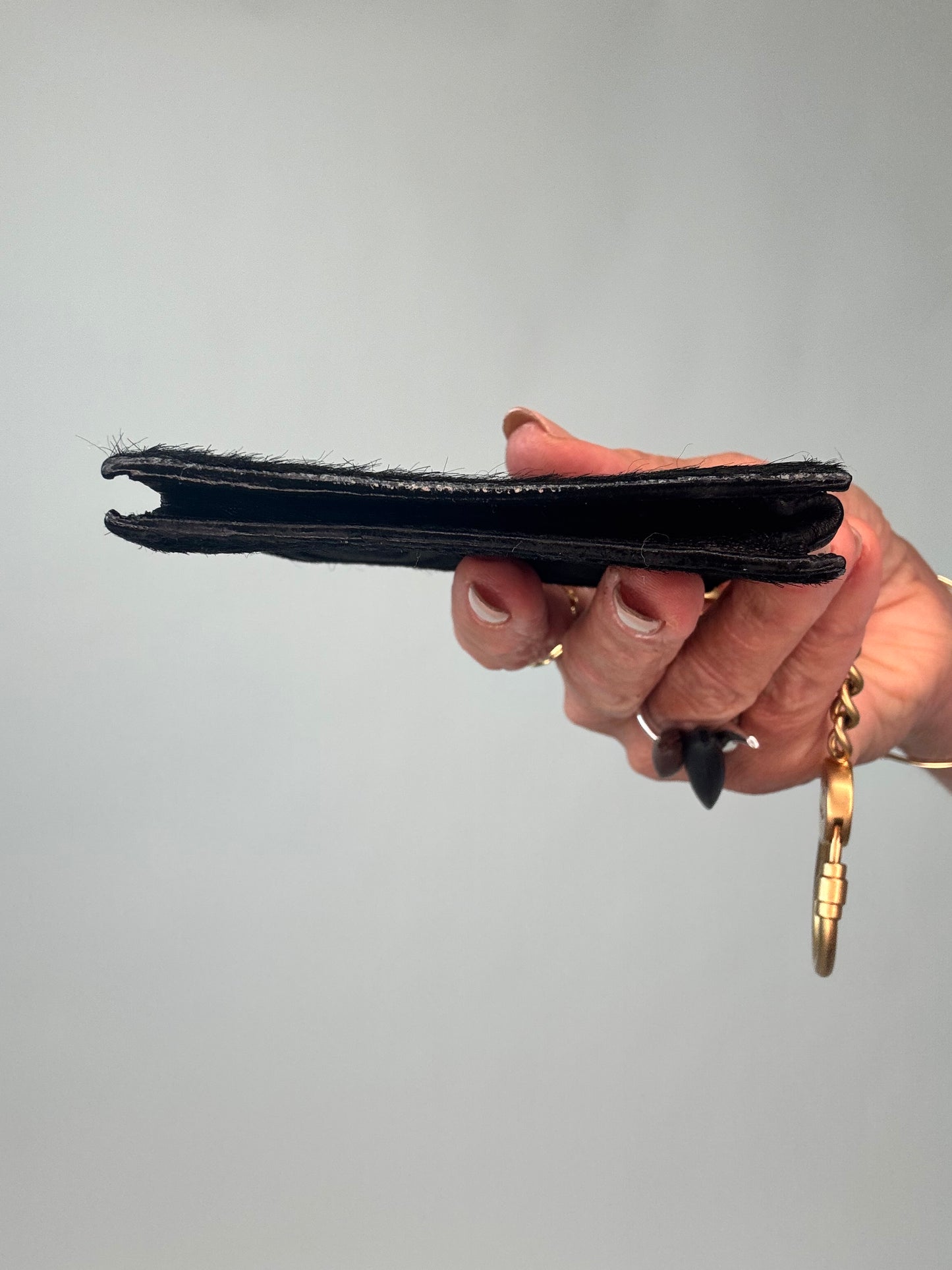 Chanel CoCo Pony Hair Key/ Bag Chaim Black