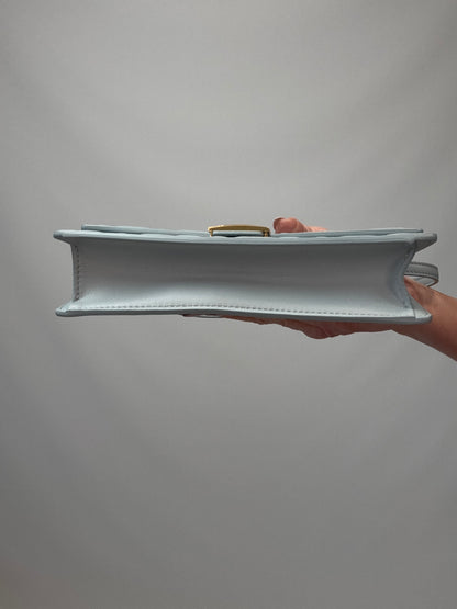 Fendi Wallet On Chain Baguette - Light Blue bottom of handbag