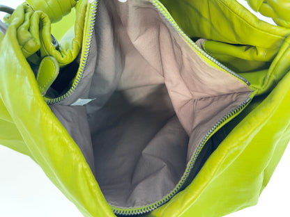 Bottega Veneta Green Intrecciato Aquilone Trimmed Hobo