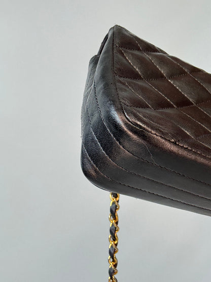 Chanel Vintage Quilted Mini East West Flap — 1986–1988