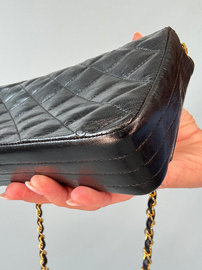 Chanel Vintage Quilted Mini East West Flap — 1986–1988