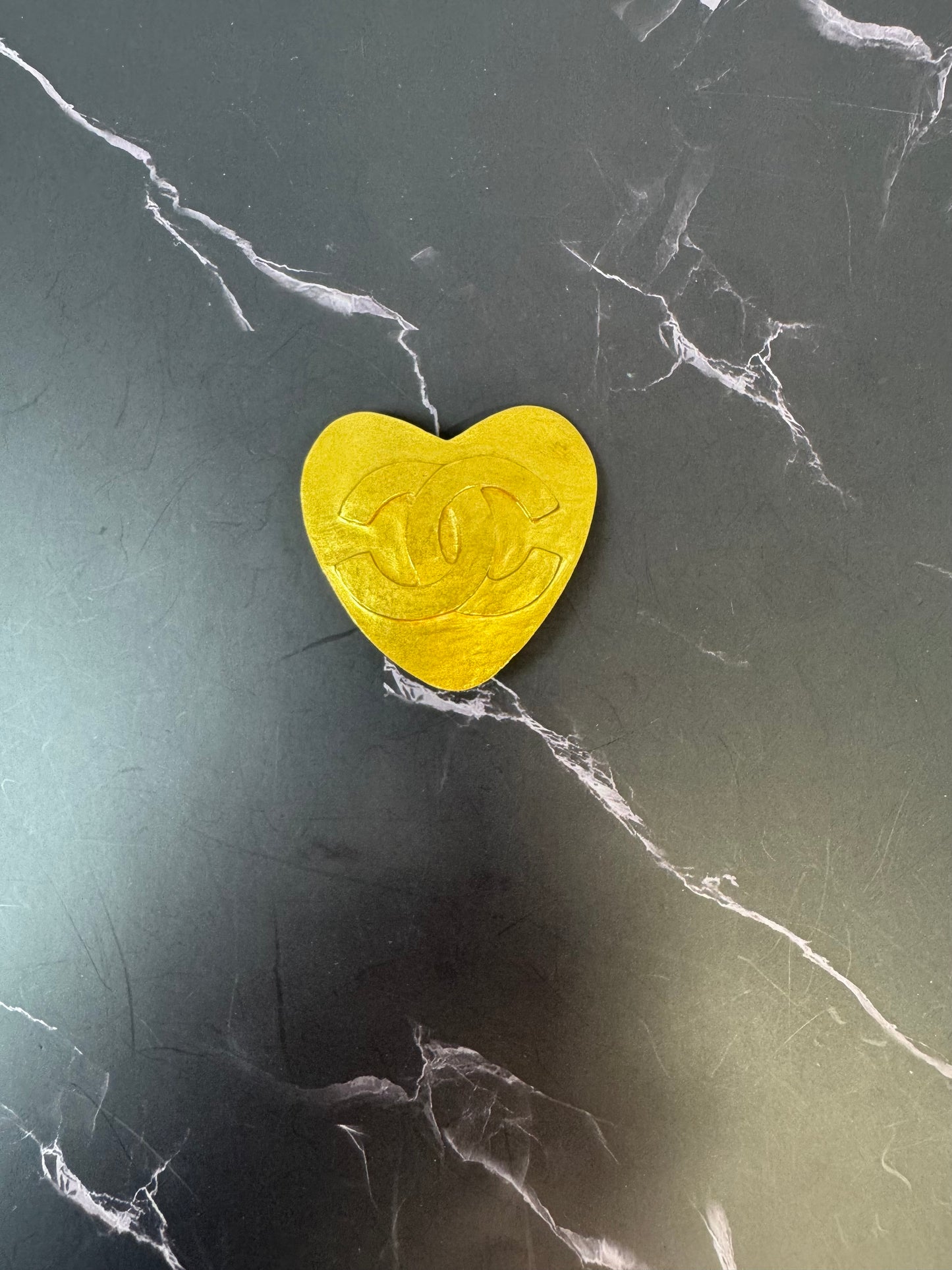 Chanel Vintage CC Heart Brooch