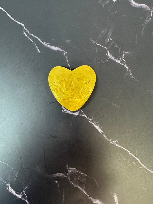 Chanel Vintage CC Heart Brooch