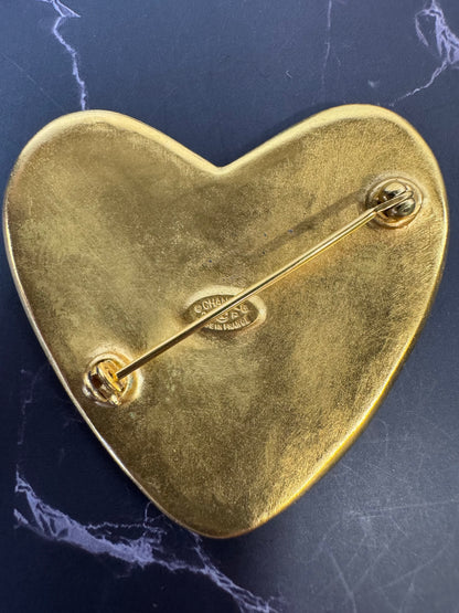 Chanel Vintage CC Heart Brooch